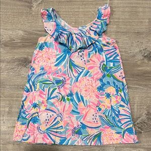 Lilly Pulitzer Pink and Blue Floral Kids Dress